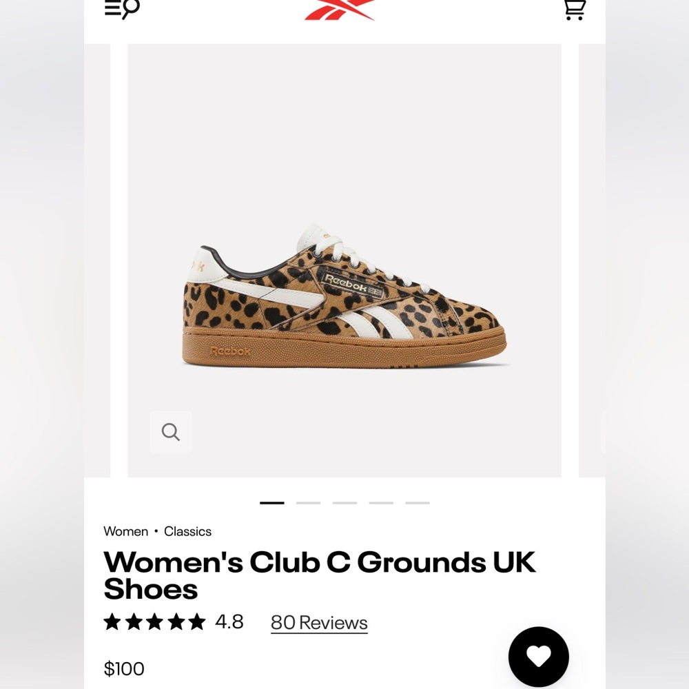 Reebok Club C women Cheetah print